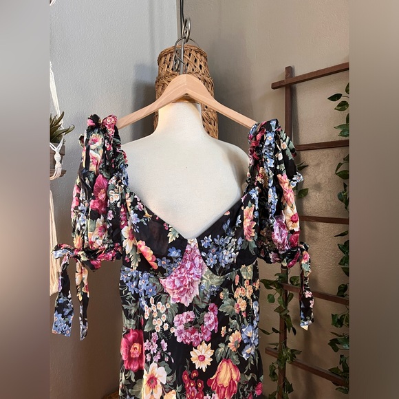 ▪️Selkie The Puck Poet Slip Floral Silk Dress 1X - Picture 11 of 16